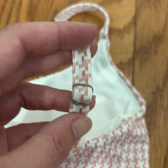 Andie The Amalfi Swim Dress Koi Pink Houndstooth size S NWOT - Picture 8 of 9